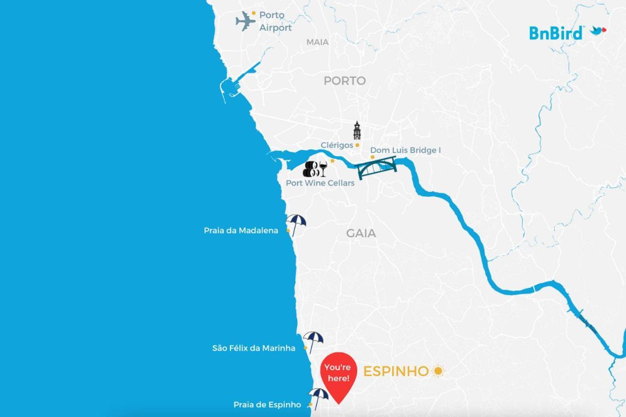 Espinho Sunshine Flat Apartment ภายนอก รูปภาพ